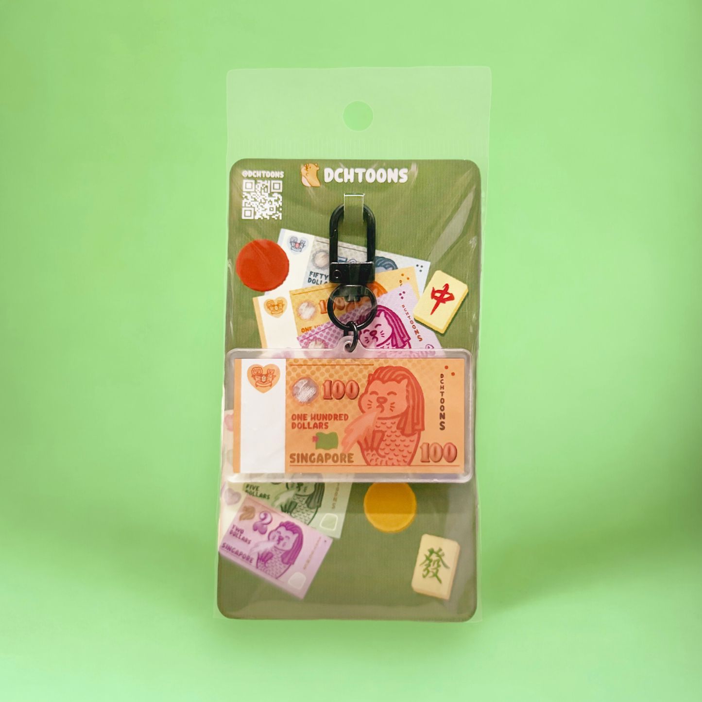 One Hundred Merlion Dollars Keychain