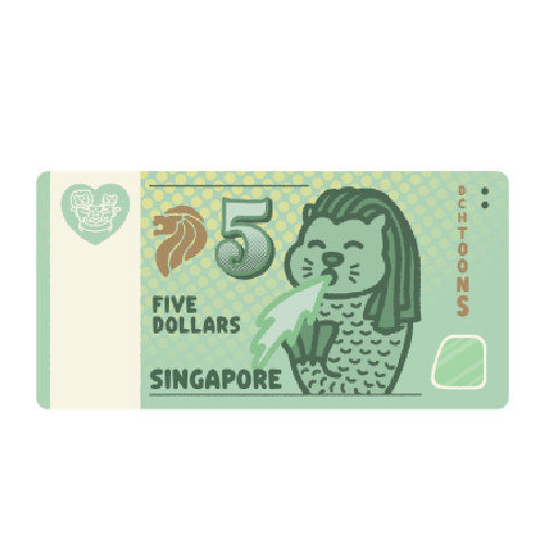 Five Merlion Dollars