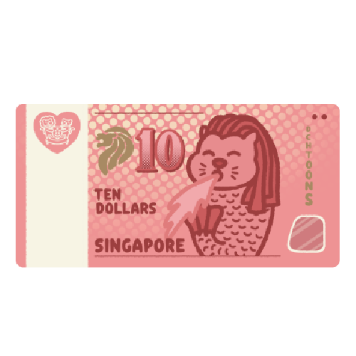 Ten Merlion Dollars