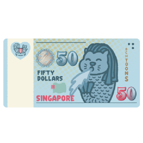 Fifty Merlion Dollars