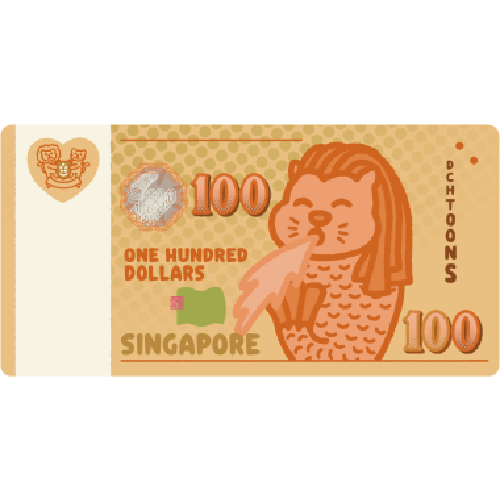 One Hundred Merlion Dollars