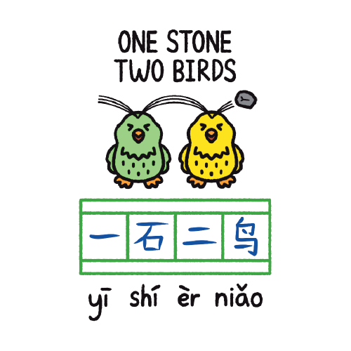 One stone two birds