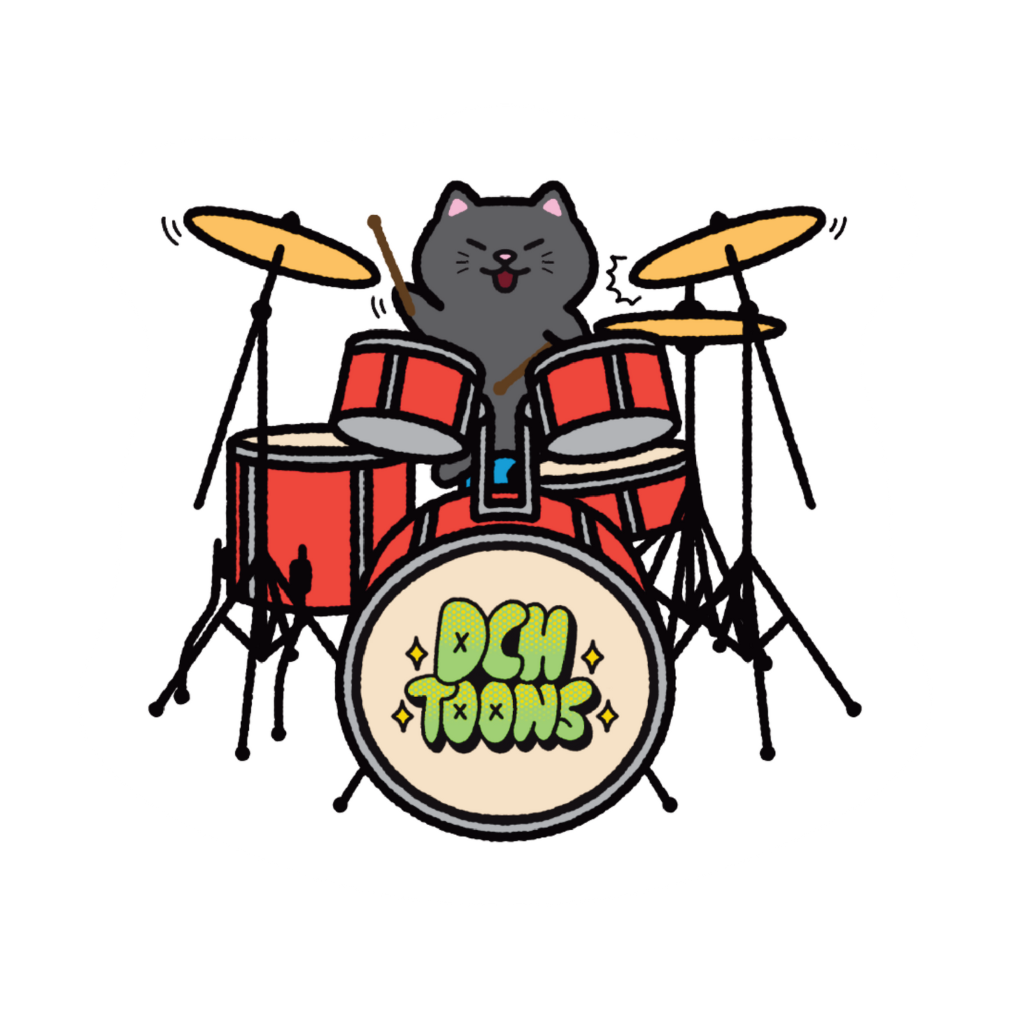 Drummer Cat