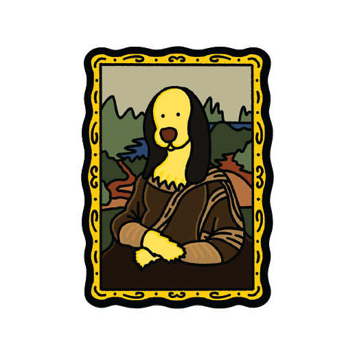 Dog in Mona Lisa