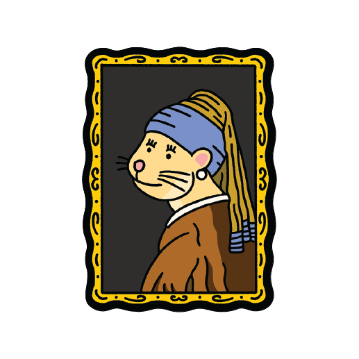 Hamster in Girl with a Pearl Earring