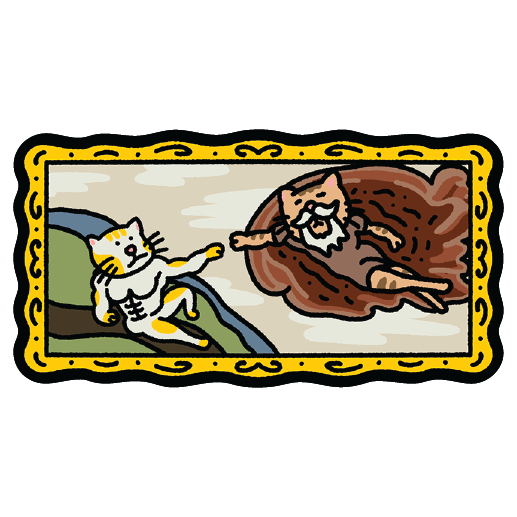 Cats in Michelangelo's Creation of Adam