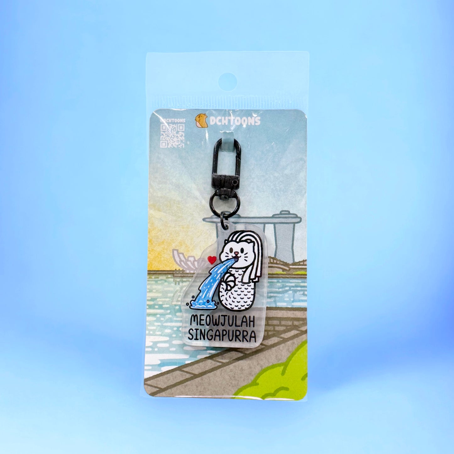 Meowjulah Singapurra Keychain