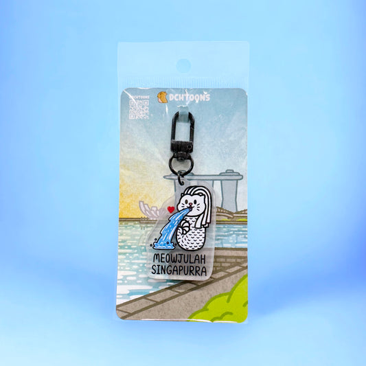 Meowjulah Singapurra Keychain