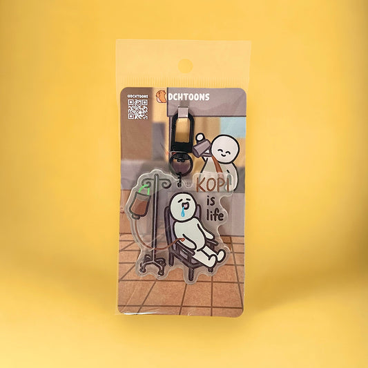 Kopi is Life Keychain