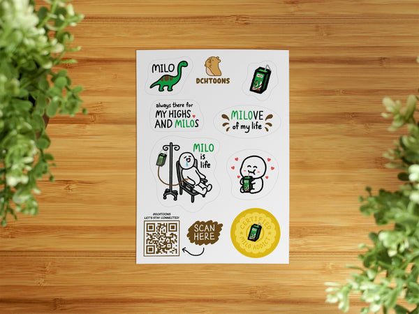 Milo Sticker Sheet – DCHTOONS